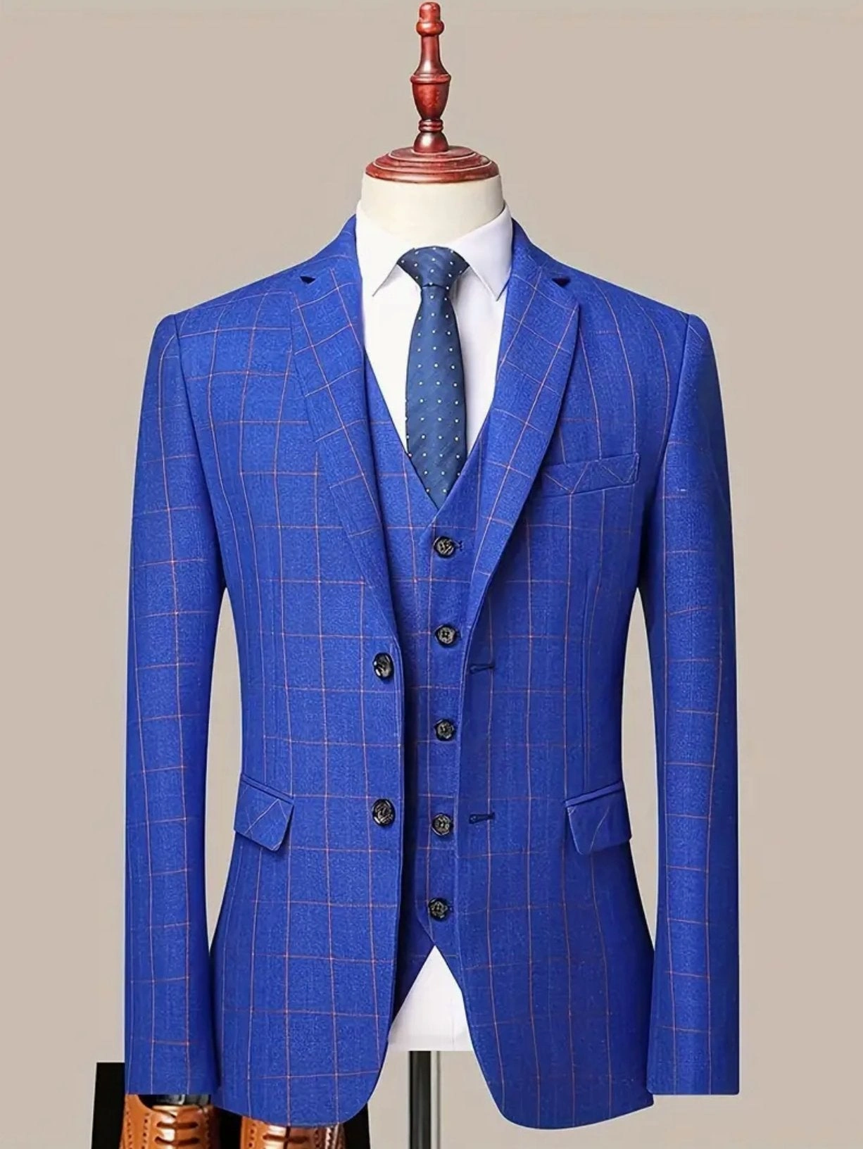 Schlanker Anzug Frühling Tweed: Dein eleganter Auftritt! QR266317 für stilvolle Männer.
